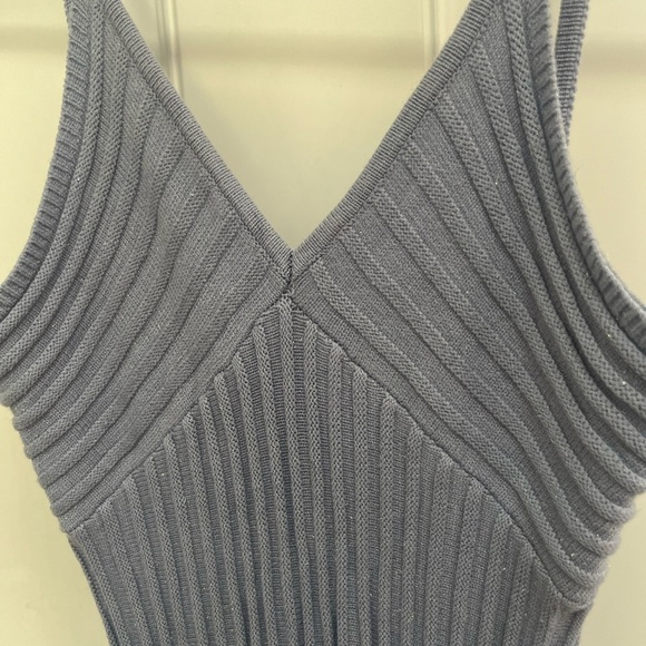 Indikah sweater dress size large blue sparkly , side slit open back - Picture 4 of 7